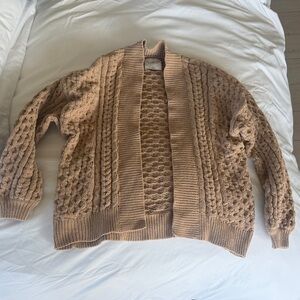 Abercrombie & Fitch Tan Cable Knit Cardigan
